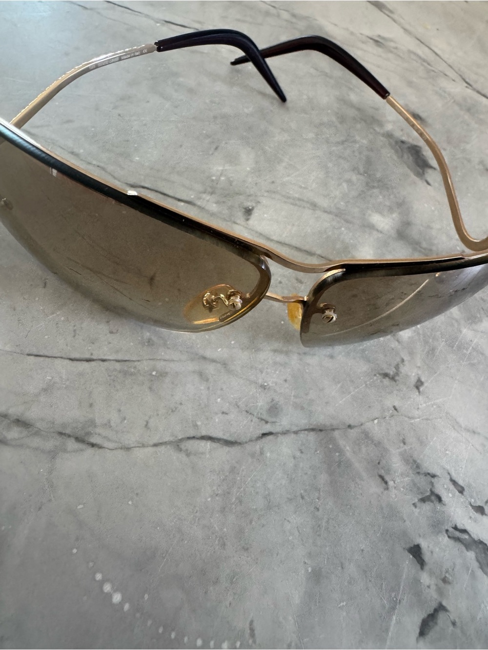 Roberto Cavalli Women's Brown Gradient Shield Sunglasses with Gold Snake Accent - Picture 3 of 4